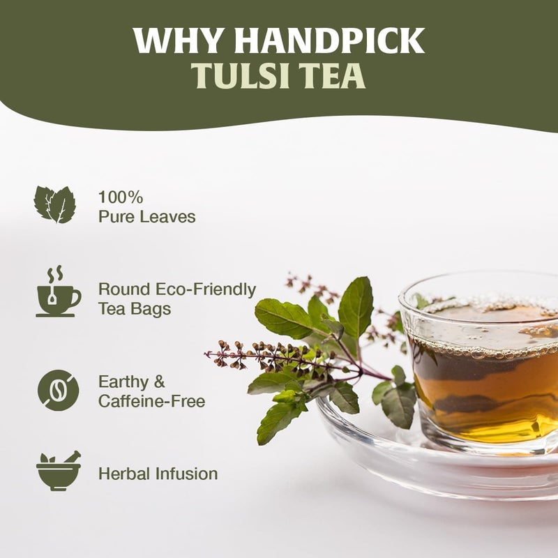 HANDPICK 100% Natural Tulsi Tea Bags - Image 3